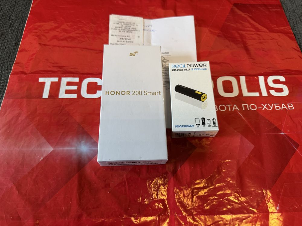 КАТО НОВ 256GB Honor 200 Smart 5G Гаранция Technopolis 2026 г. Black