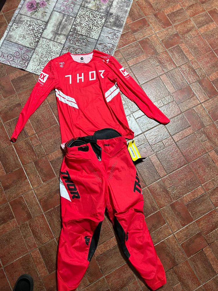 Echipament enduro Thor Pulse red