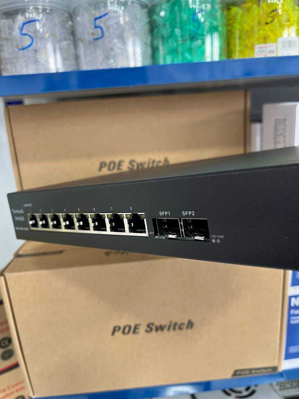 Полный гигабитный 2 SFP 8 портов промышленный Ethernet коммутатор POE