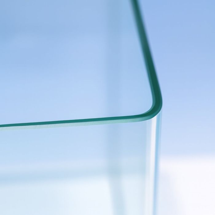 Acvariu cu margini rotunjite ,sticla ultra clara,20l cu filtru inclus