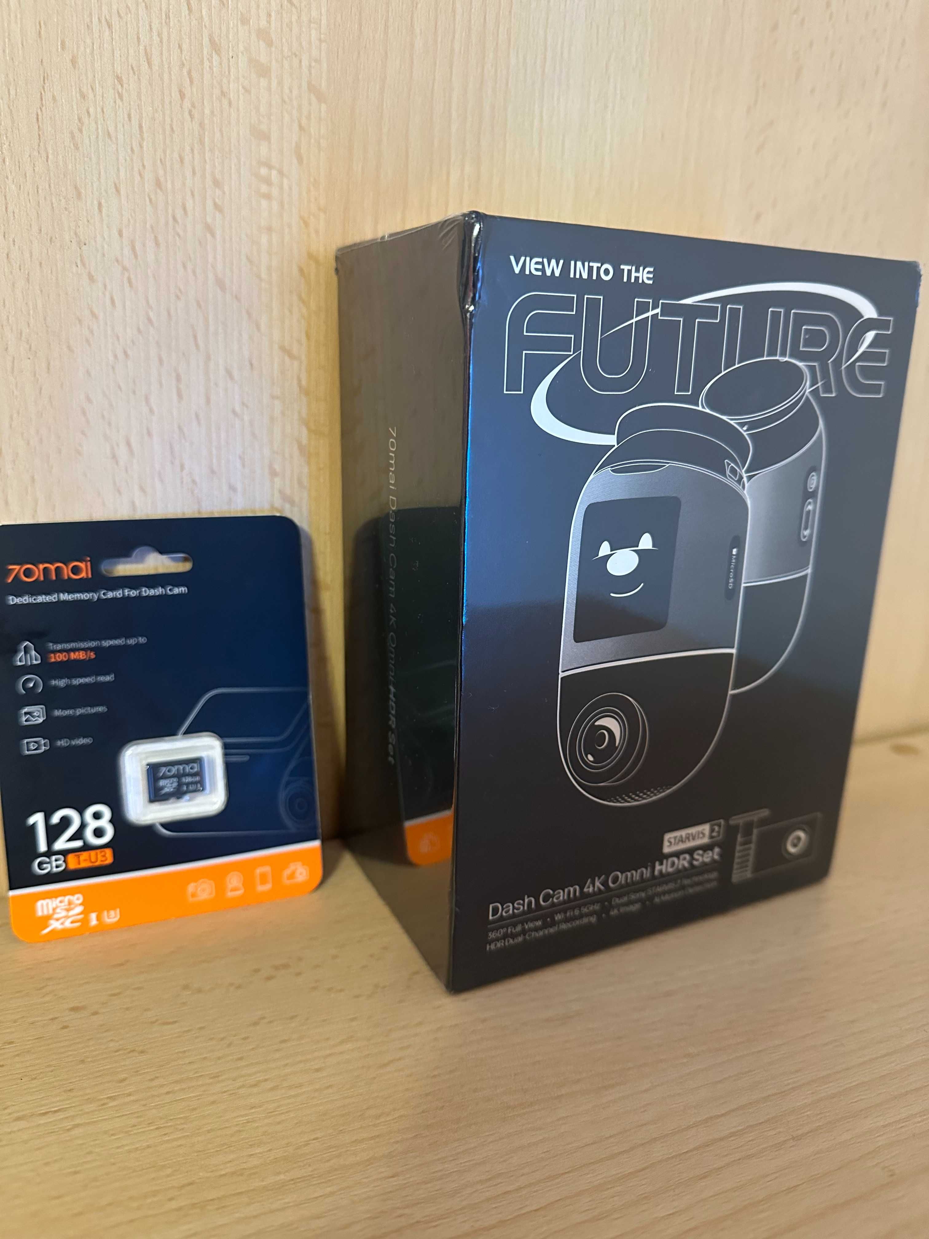 Pachet 2 Camere auto: 70mai Omni X800 4K+70mai RC14, GPS, ADAS, WiFI 6