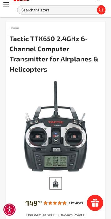 Radiocomanda TACTIC TTX650 2,4Ghz 6 canale avioane, elicoptere