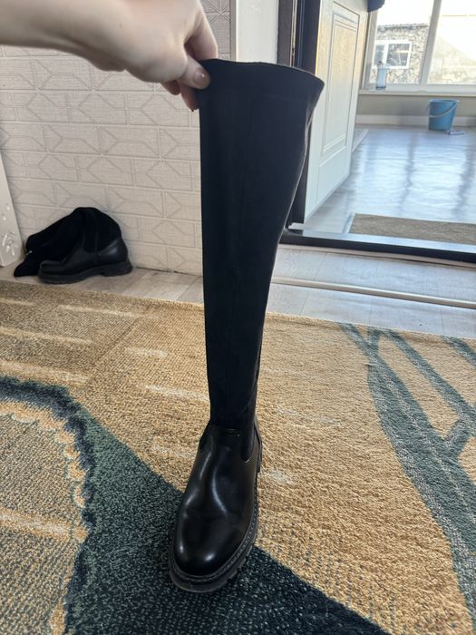 Зимние высокие сапоги, ботфорты