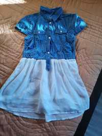 Детска дънкова рокля Guess - 6 годишно момиче