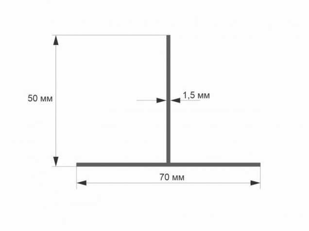 Алюминиевый тавр, Т-образный профиль