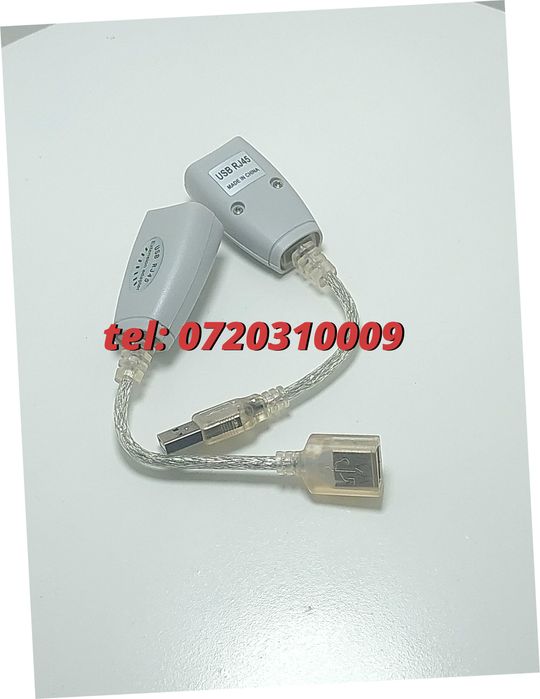 Adaptor Pentru Extensie Usb Rj45 45m Cat 5 6