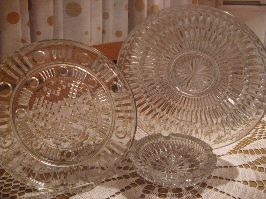 кристални съдове,стъклени чинии за торта