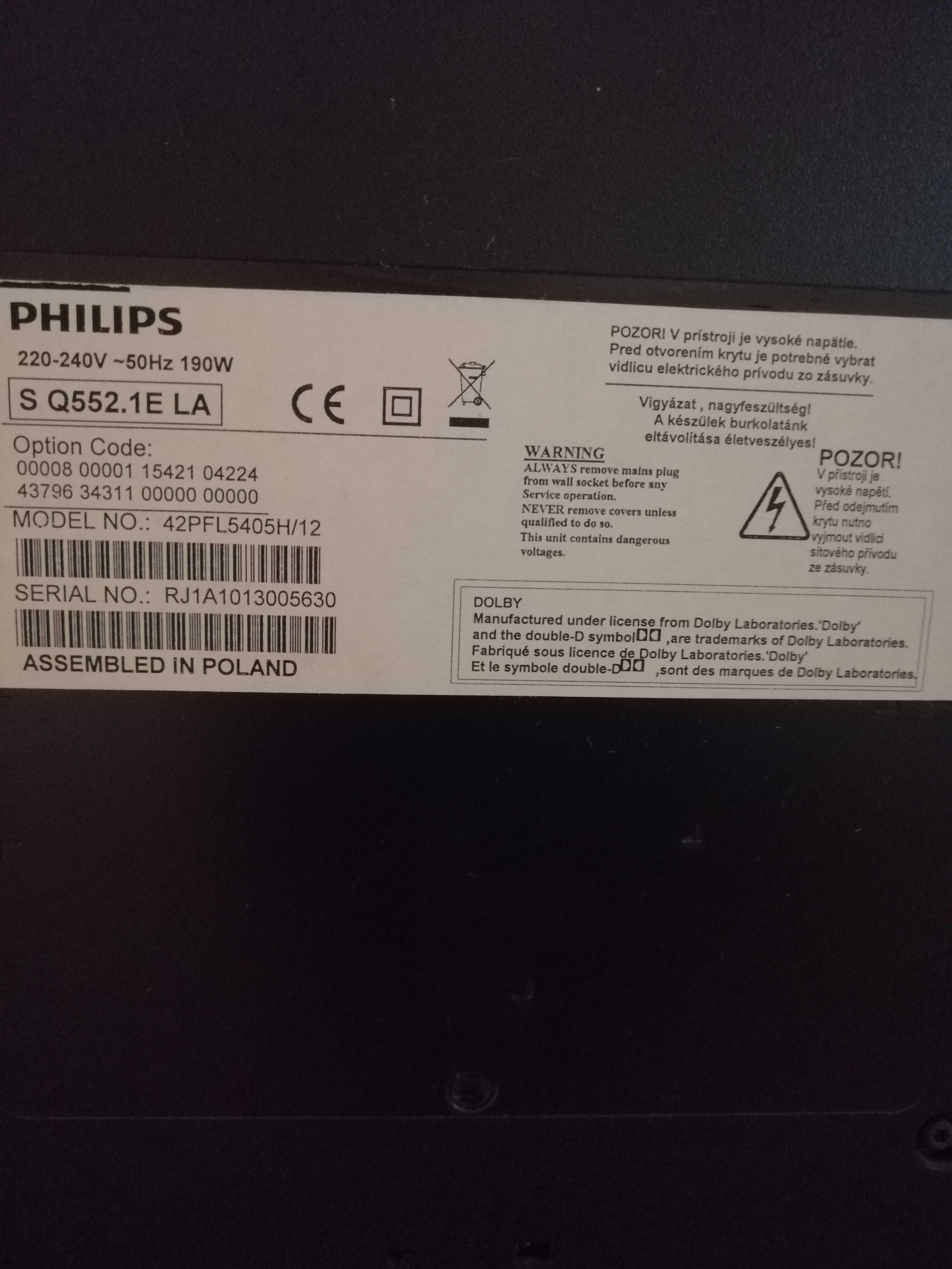 Vând televizor Philips plasma de 108cm diagonală