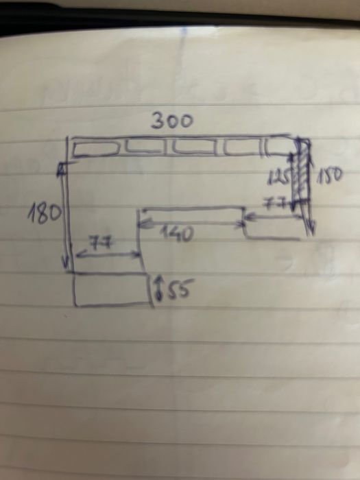 П образен разтегателен диван с 2 ракли, 2 лежанки