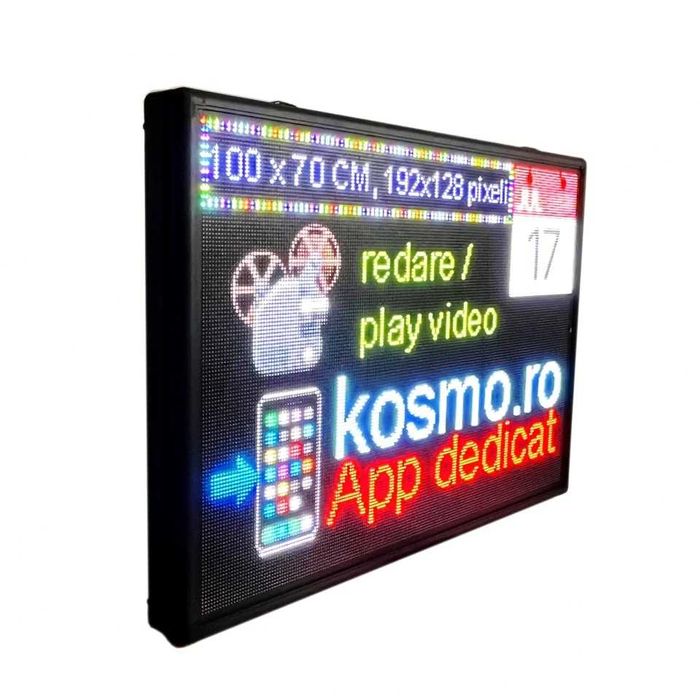 Reclama firma luminoasa LED p5 programabila, video, 100x70cm exterior