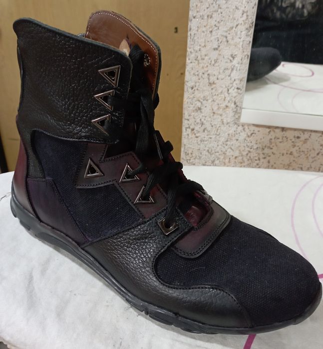 Мужские ботинки  ручной работы. Удобные для занятий спортом.