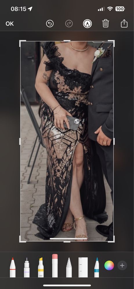 Rochie nunta/ superba cu paiete