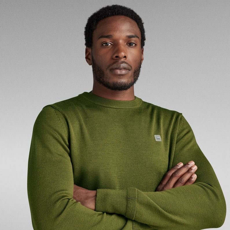 100% мерино вълна G-Star RAW Premium Core Sweater мъжки пуловер  S и М