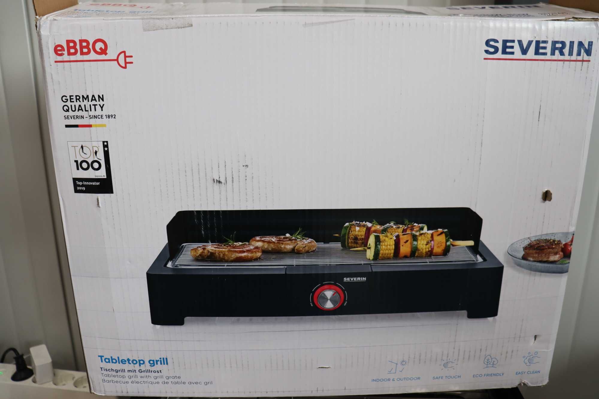 SEVERIN Настолен грил, Балконска скара без риск от изгаряне, 2200W