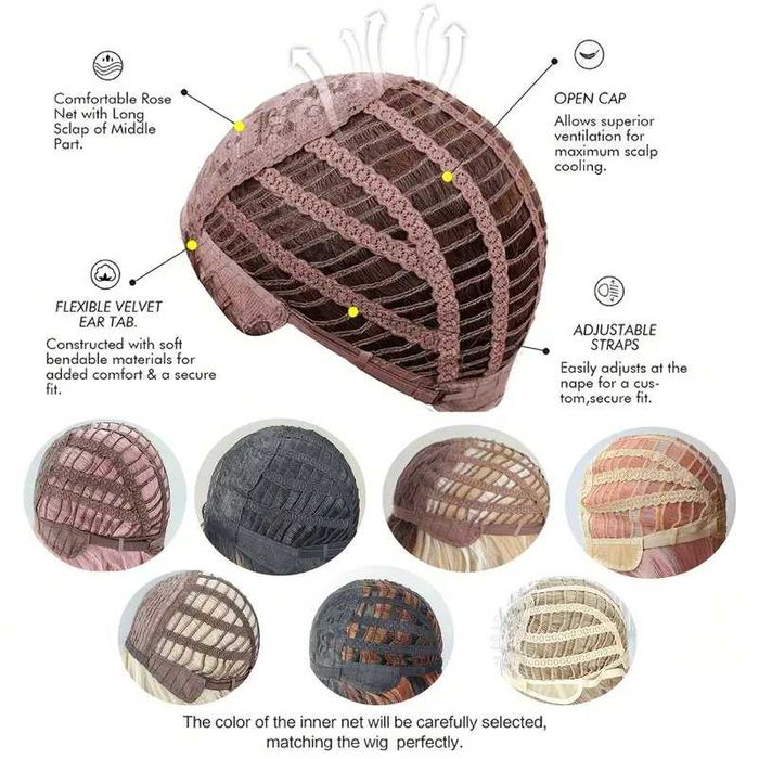 Омбре руса перука с тъмни краища и бретон