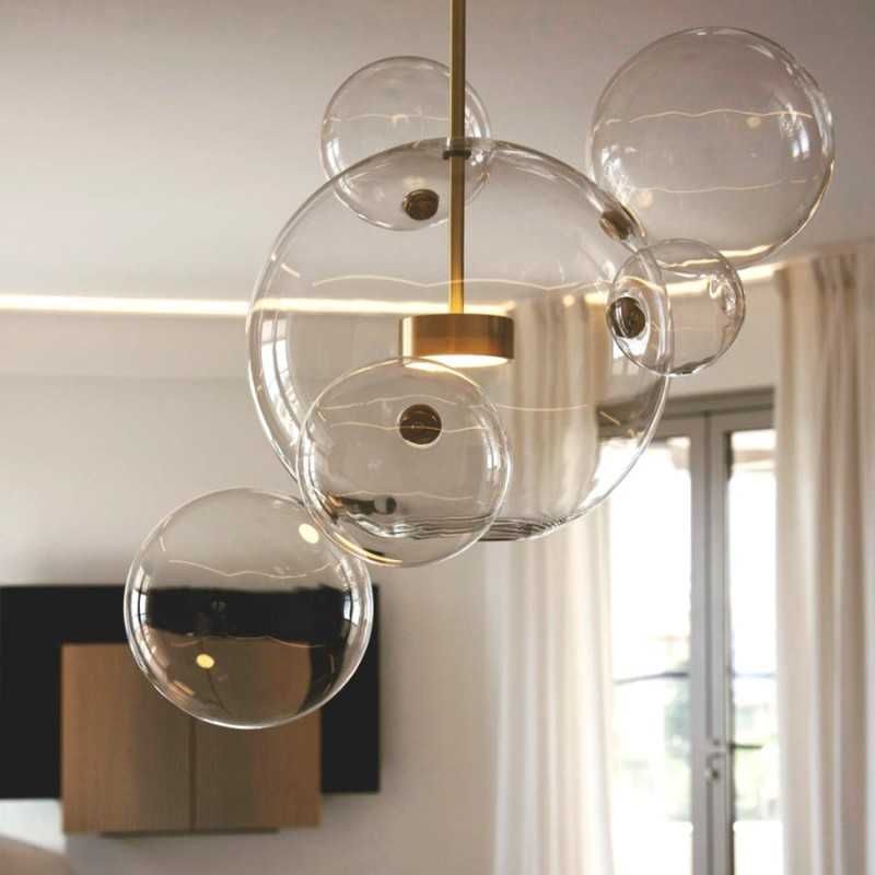 Стъклен сферичен LED Пендел Orbital 6