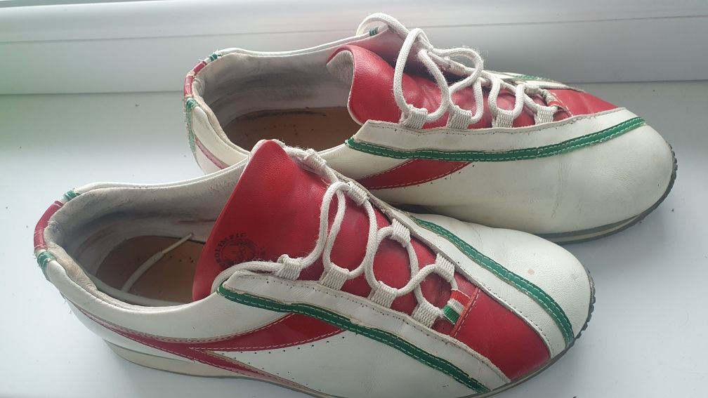 Pantofi sport italieni alb rosu verde