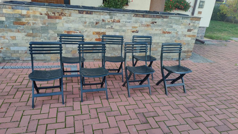 7 buc Scaune plastic terasa