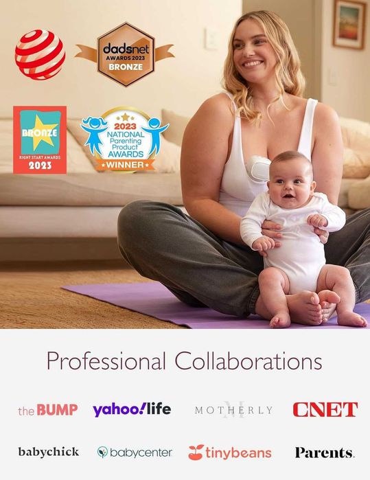 Momcozy S9 Pro преносима помпа за кърма, 2 режима, 9 нива, сива,2 броя