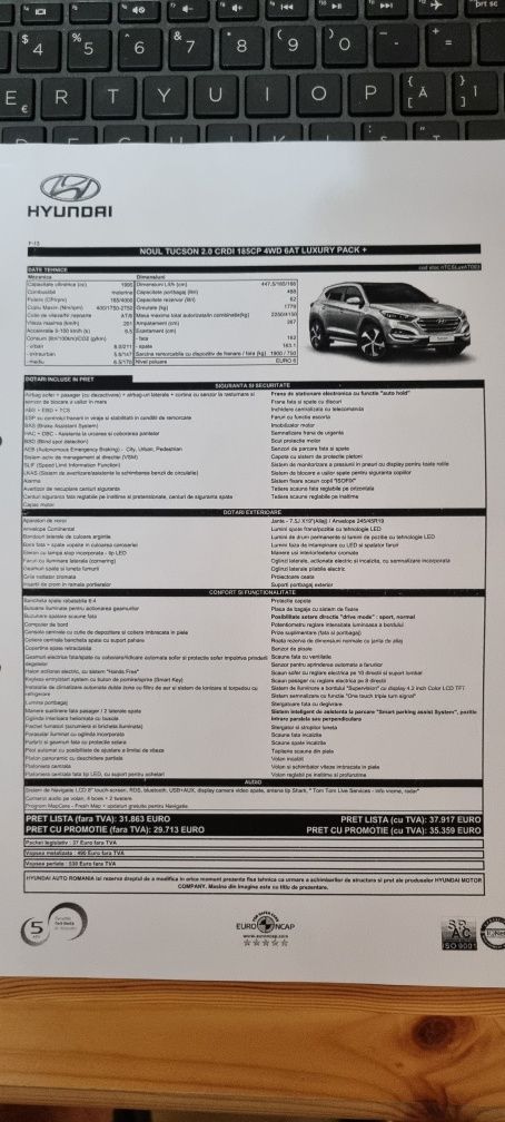 Vând Hyundai Tucson 4x4 diesel