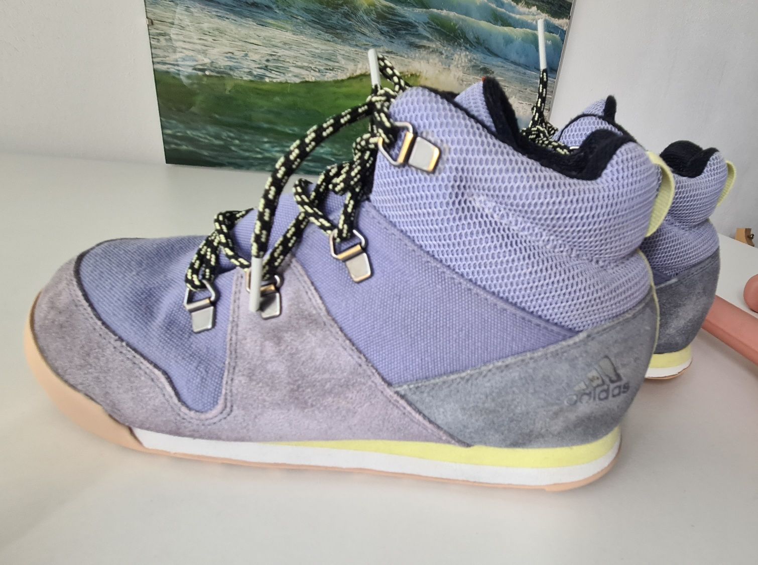 Зимни есенни водоустойчуви детски ботуши боти Adidas размер 35, 21.5 с