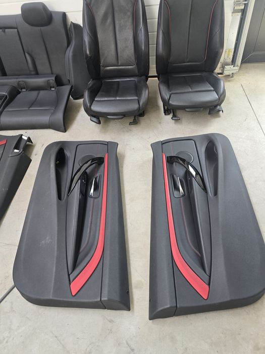 Interior scaune fata sport încălzire piele neagră bmw f32 seria 4