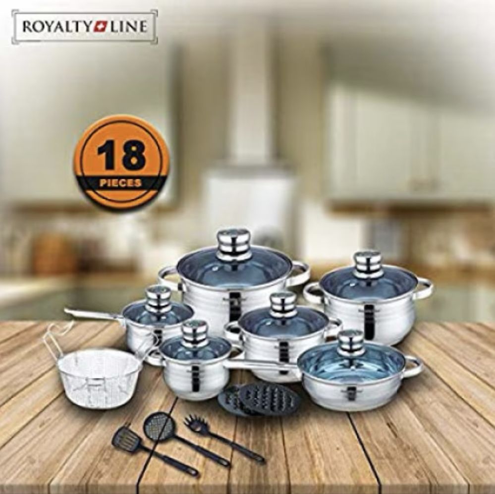 Комплект съдове ROYALTY LINE 18части + 1 ГОДИНА ГАРАНЦИЯ