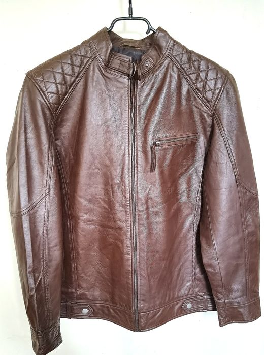 Geci piele tip cafe racer