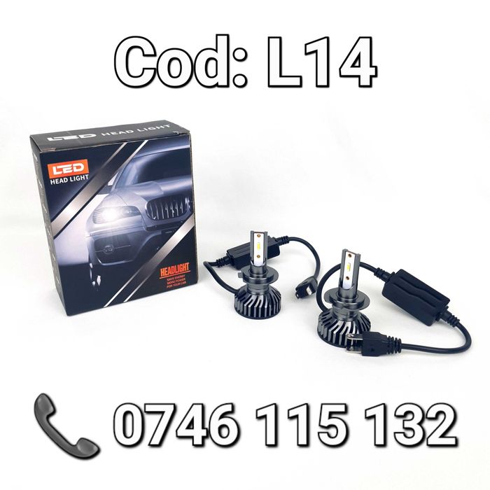 Faza Scurta / Lunga- BEC LED H7-26000Lm-6000K-Aluminiu-110W-CANBUS-L14