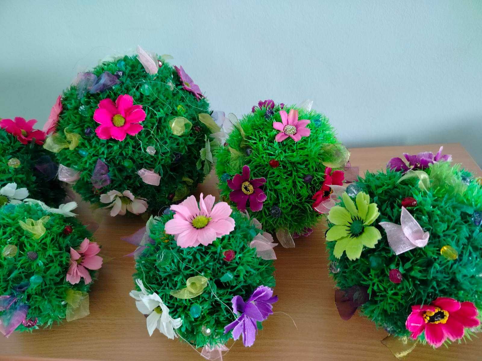 Висяща декорация топки 7 бр. РЪЧНА изработка, ПАКЕТНА цена