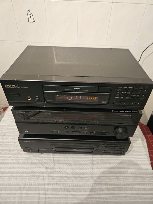 sansui cd x 317 cd player  yamaha rx v 381 5.1 . kenwood dp 7050 cd