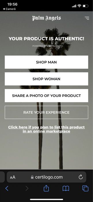 Pantaloni Palm Angels Zebra