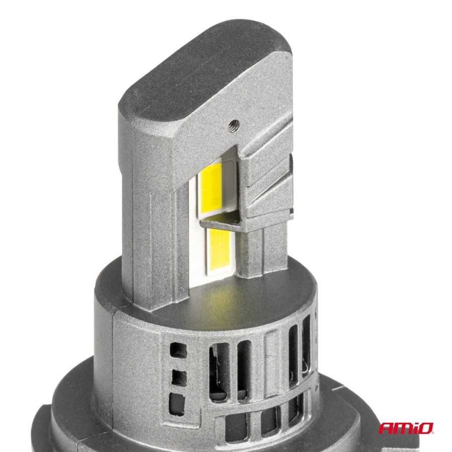Комплект 2бр. LED ЛЕД Диодни крушки AMIO H4 44W 12V 6000k