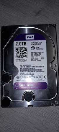 Hard Disk 2TB WD Purple, pentru supraveghere video, model WD20PURX