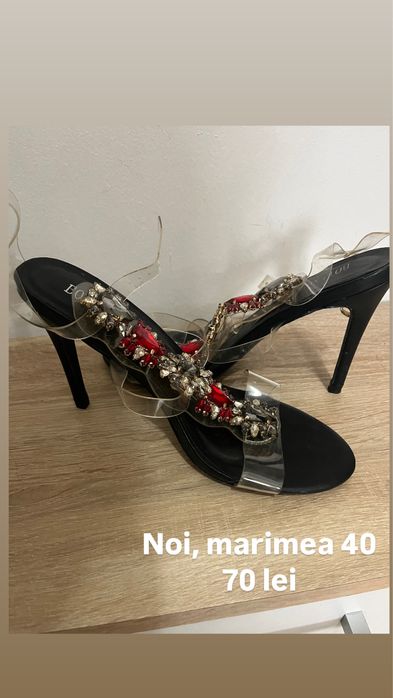 Sandale cu toc subtire