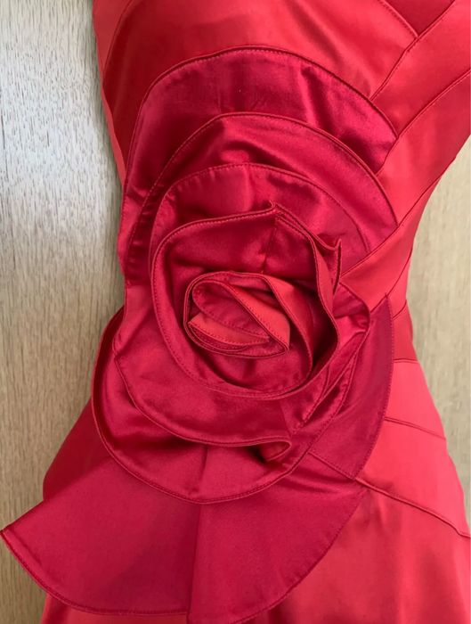 Karen Millen Rochie Ocazie saten matase rosie