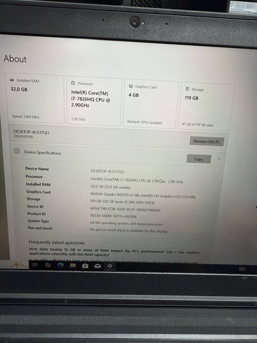 Lenovo E14 Gen 2 i7 11gen 16gb 256ssd