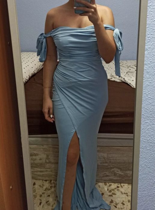 Rochie elastica baby blue, marime 36