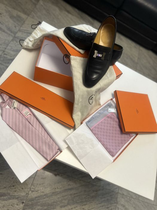 Set Hermes pantofi + cravata + accesori