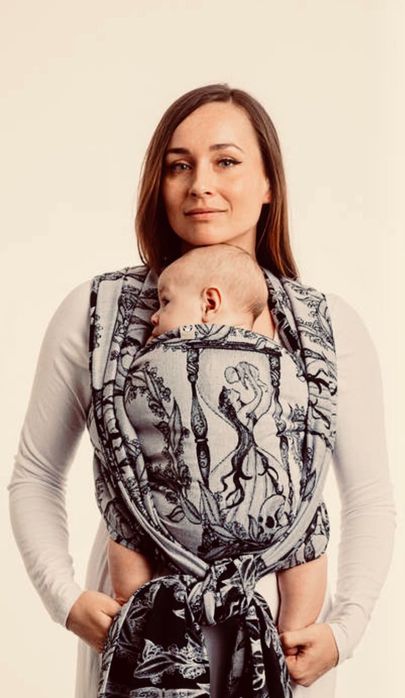 Wrap țesut Lenny Lamb Time with skull