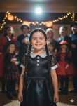 Wednesday Addams 4-6an Halloween witch vrăjitoare gothic dark academia
