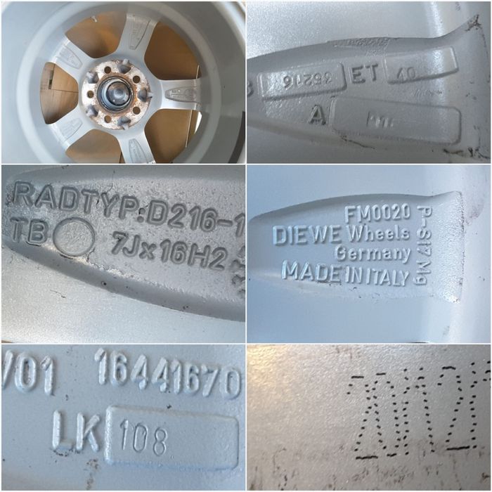 jante aliaj 16; 5x108; Volvo S40, S60, S80, V40, V50, V60, V70