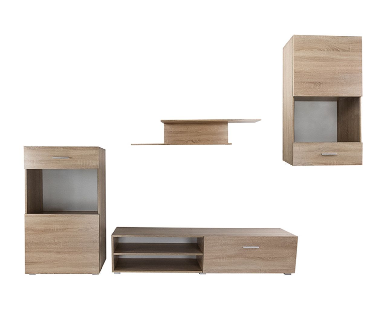 Mobilier living, 250x35x180cm, stejar sonoma