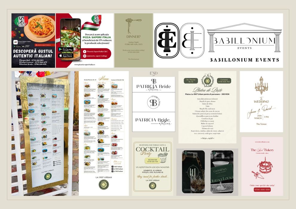 Servicii Design - Grafică, logo, meniu, ambalaje, branding, marketing