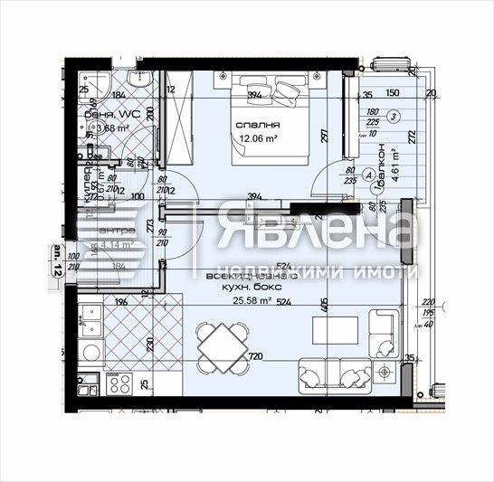 Продава се Двустаен апартамент в Варна, Младост 1 - 72 кв.м за 1374 €/кв.м - Снимка #1