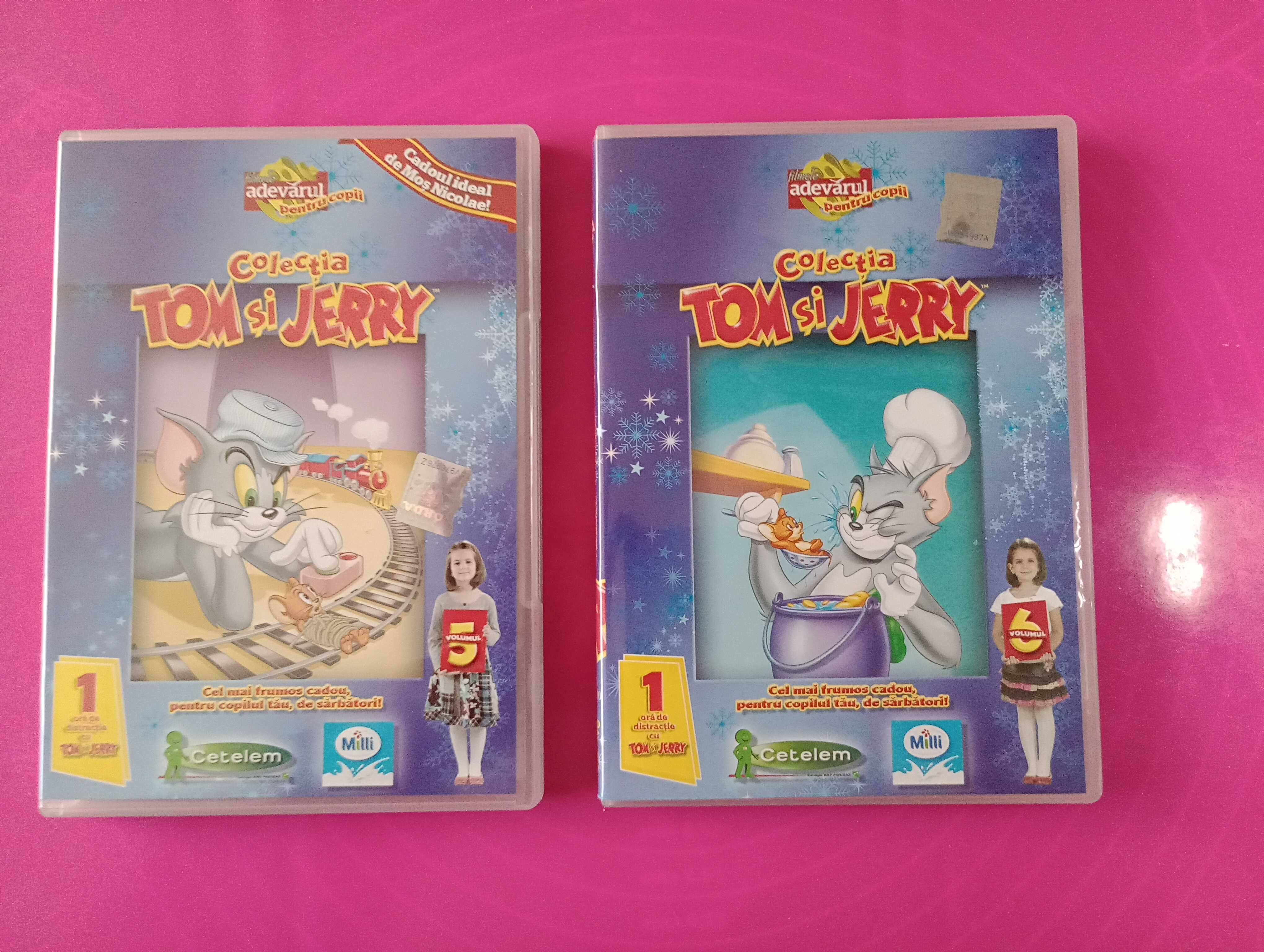Colectia Tom & Jerry, desene animate pe opt DVD-uri.