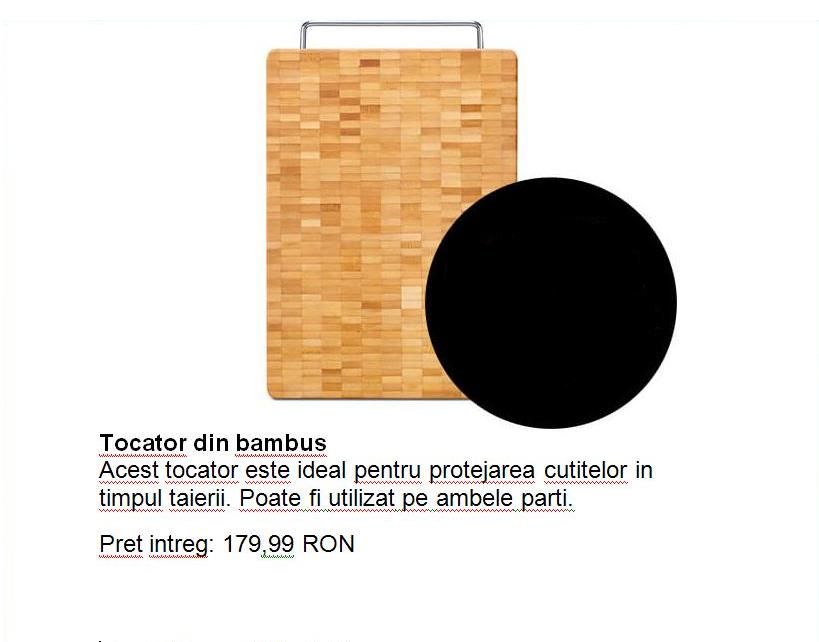 Set nou suport tocator bambus 7 cutite foarfeca Vivo Valleroy Boch