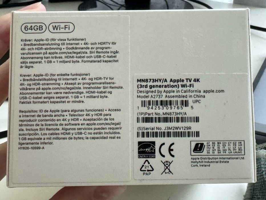 Apple TV 4K Wi-Fi 64GB като нов