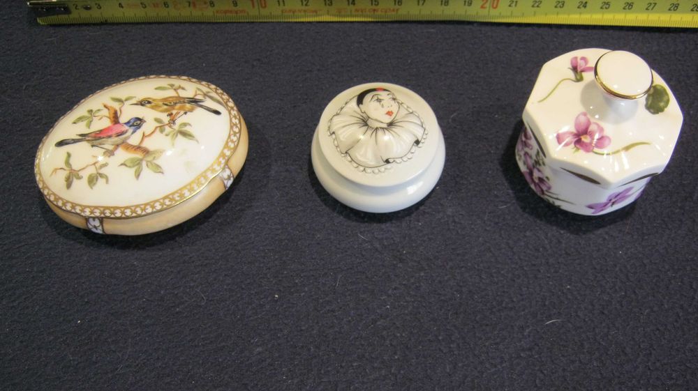 Lot 3 casete mici,PORTELAN/KPM/Limoges/Hammersley.