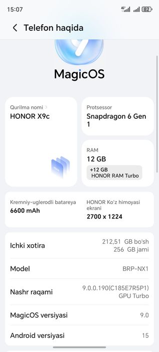 Honor x9c sotiladi